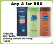 Vaseline Body Lotion(Excluding Even Tone And Firming)-3x400ml