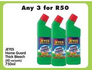 Jeyes Home Guard Thick Bleach(All Variants)-3x750ml