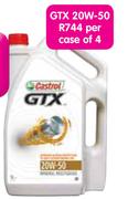 Castrol 5ltr GTX Motor Oil 20W-50-4's