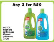 Dettol Floor And All Purpose Cleaner(All Variants)-2x750ml