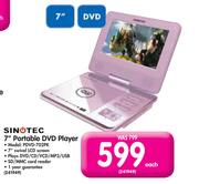 Sinotec 7" Portable DVD Player PDVD-702PK