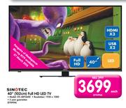 Sinotec 40"(102cm) Full HD LED TV STL-40F360D