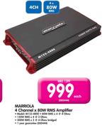 Marriola 4 Channel x 80W RMS Amplifier-M123-4800 Each