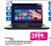 Lenovo 11.6" Celeron 4GB/500GB/W8 Touch Notebook
