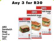Aro Sandwich Bags (Small or Large)-3 x 50's