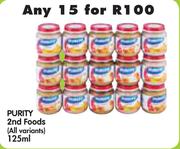 Purity 2nd Foods (All Variants)-15 x 125ml