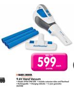 Black & Decker 9.6V Hand Vacuum DV9610NFQW,