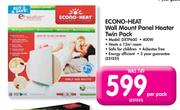Econo-Heat Wall Mount Panel Heater Twin Pack DXTP600