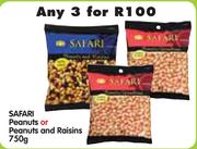 Safari Peanuts or Peanuts and Raisins-3 x 750gm
