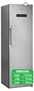 Whirlpool 394Ltr Upright Fridge WME36962X