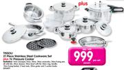 Tissoli 21 Piece Stainless Steel Cookware Set+ 11L Pressure Cooker-Per Set