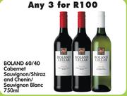 Boland 60/40 Cabernet Sauvignon/Shiraz and Chenin/Sauvignon Blanc-3 x 750ml
