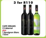 Cape Dreams 2 Cabernet Plus 1 Sauvignon Blanc-3x750ml