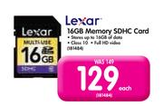 Lexar 16GB Memory SDHC Card