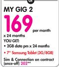 Samsung 7" Tab 3 Tablet (3G/8GB)-My Gig 2