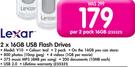 Lexar 2 x 16GB USB Flash Drives V10