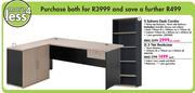 Sahara Desk Combo/5 Tier Bookcase