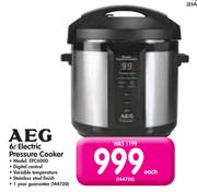 AEG 6Ltr Electric Pressure Cooker EPC6000