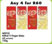Nestle KitKat 11 Finger Slabs (All Variants)-4 x 150gm