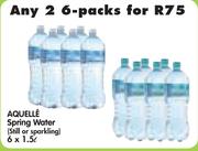 Aquelle Spring Water (Still or Sparkling)-6 x 1.5Ltr-2's