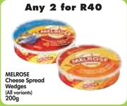 Melrose Cheese Spread Wedges (All Variants)-2 x 200gm