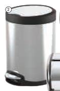 Home Living 5L Stainless Steel Pedal Bin-Each