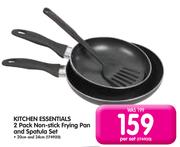 Kitchen Essentials 2-Pack Non-Stick Frying Pan And Spatula Set