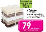 Colibri 10 Pack Face Cloth-Per Pack