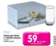 Edinburgh Hiball Or Whisky Glasses-Per 6 Pack