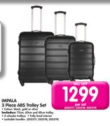 Impala 3 Piece ABS Trolley Set-Per Set