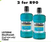 Listerine Mouthwash (Cool Mint Only)-2 x 750ml