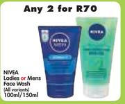 Nivea Ladies Or Mens Face Wash(All Variants)-2x100/150ml