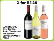 Lourensford River Garden Rose, Chardonnay or Cabernet Sauvignon/Merlot-3 x 750ml