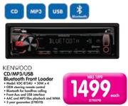 Kenwood CD/MP3/USB Bluetooth Front Loader KDC-BT34U