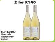 Glen Carlou Unwooded Chardonnay-2 x 750ml