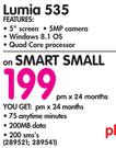 Microsoft Lumia 535-On Smart Small