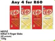 Nestle KitKat 11 Finger Slabs(All Variants)-4x150g