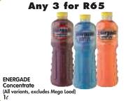 Energade Concentrate(All Variants, Excludes Mega Load)-3x1L