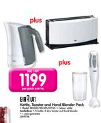 Braun Kettle, Toaster and Hand Blender Pack MQ300/WK300/HT550-Per Pack