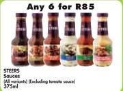 Steers Sauces (All Variants)-6 x 375ml