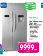 Hisense 730Ltr Side-by-Side Fridge with Water Dispenser H730SS-WD