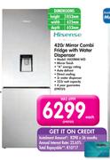 Hisense 420Ltr Mirror Combi Fridge with Water Dispenser H420BMI-WD