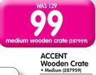 Accent Medium Wooden Crate