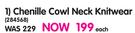 Legend Chenille Cowl Neck Knitwear-Each