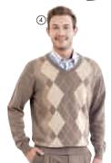 Legend Knitwear Argyle Pullover-Each