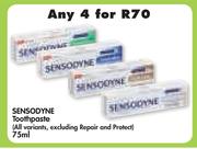 Sensodyne Toothpaste(All Variants,Excluding Repair And Protect)-4 x 75ml
