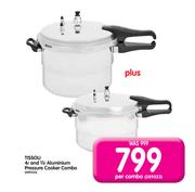 Tissoli 4Ltr and 11Ltr Aluminium Pressure Cooker Combo-Per Combo