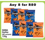 Simba Doritos(All variants)-Any 8 x 150g