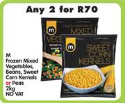 M Frozen Mixed Vegetables,Beans,Sweet Corn Kernels Or Peas-2x2Kg