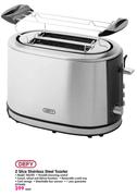 Defy 2 Slice Stainless Steel Toaster TA6305